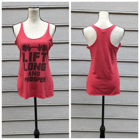 Next Level Apparel Lift Long and Prosper Racerback Tank Top - Picture 1 of 10